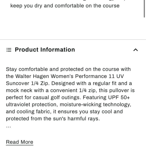 Walter Hagen Women's Quarter Zip - Picture 5 of 6